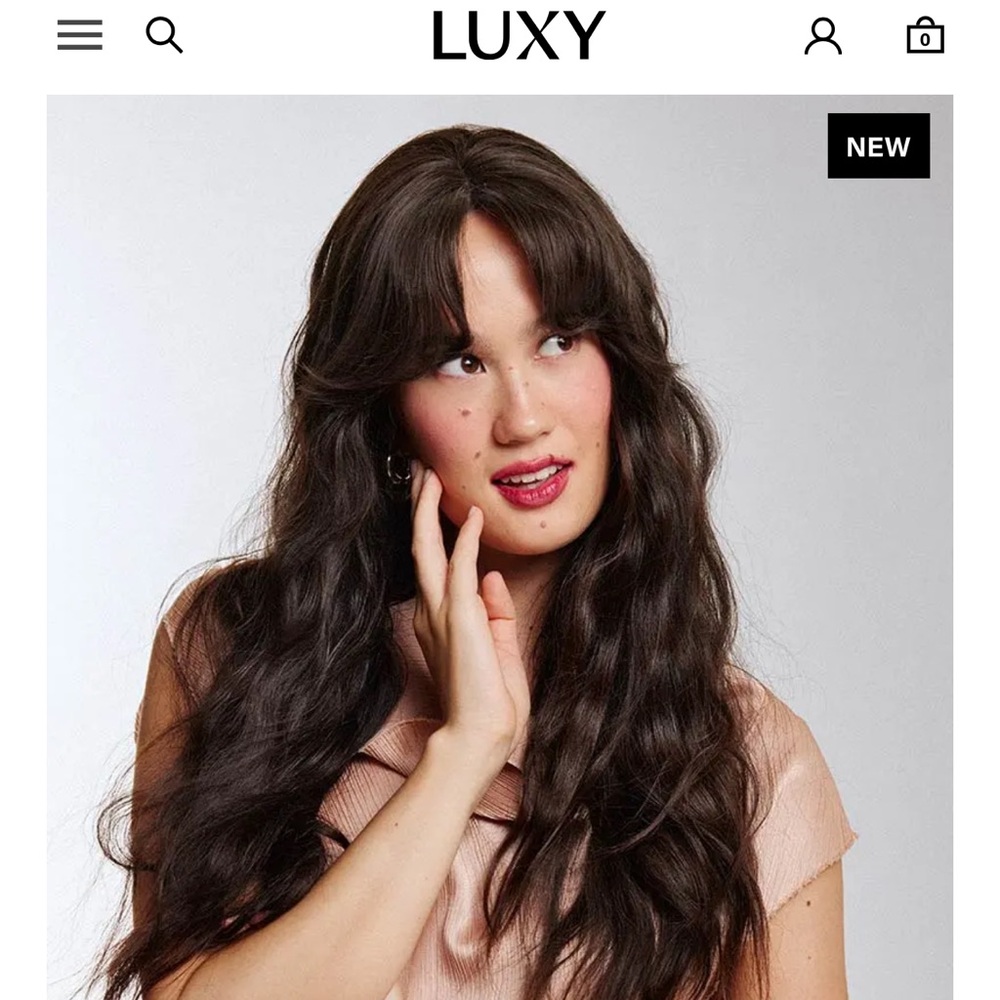 Luxy Women's Brown ClipIn Bangs